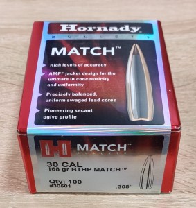 Pociski Hornady BTHP .308 168gr