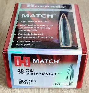 Pociski Hornady .30 178gr BTHP