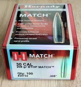Pociski Hornady .30 208gr BTHP