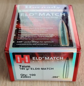 Pociski Hornady 7mm / .284 180gr ELD-Match