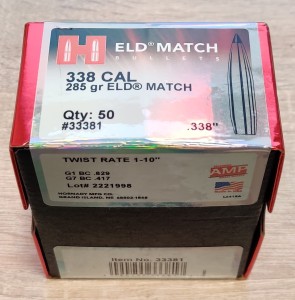 Pociski Hornady .338 285gr ELD-Match