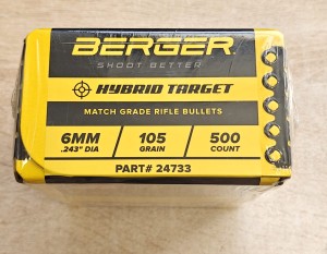 Pociski Berger 6mm 105gr Hybrid Target 500szt
