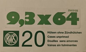 Łuski NOWE 9,3x64 RWS